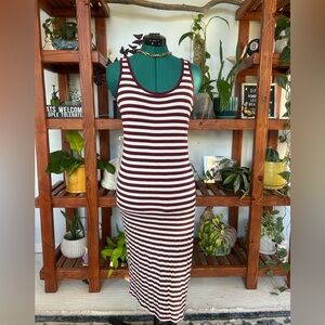 red and White Striped Sundress